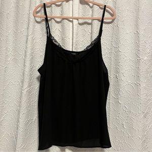 Plus Size Black Lace Tank Top